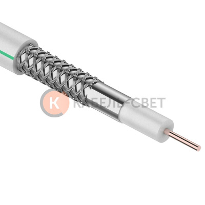 Кабель коаксиальный SAT 703 B, Cu/Al/CuSn, 75%, 75Ом, 100м, INDOOR, белый CAVEL
