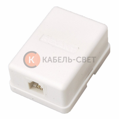 Розетка телефонная внешняя, 1 порт UTP, RJ-11 (6P2C), CAT 3 PROconnect
