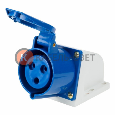 Розетка 123 стационарная 2Р+РЕ 32А 220В IP44 REXANT