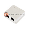 Розетка компьютерная внешняя, 2-порта RJ-45 (8P8C), UTP CAT 6 REXANT
