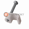 Крепеж кабеля плоский 4 х 2 мм, белый (упак. 20 шт)  REXANT