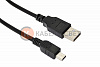 Кабель USB (шт. mini USB - шт. USB A) 0.2 метра, черный REXANT