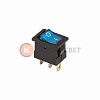 Выключатель клавишный 12V 15А (3с) ON-OFF синий  с подсветкой  Mini  (RWB-206-1, SC-768)  REXANT