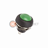 Выключатель-кнопка  250V 1А (2с) OFF-(ON)  Б/Фикс  зеленая  Micro (PBS-33В)  REXANT