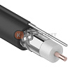 Кабель коаксиальныймагистральный RG-11U, 75Ом, CCS/Al/Al 83% + ТРОС 1, 305м, OUTDOOR, черный REXANT