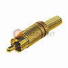 Разъем штекер RCA металл пайка черный/красный, Gold PROconnect