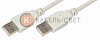 Кабель USB (шт. USB A - шт. USB A) 3 метра, серый REXANT