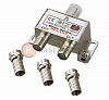 Делитель ТВx2 под F-разъем, 5-1000МГц, Silver (3 F-разъема в комплекте) REXANT