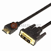 Шнур HDMI - DVI-D, 2м, Gold, с фильтрами REXANT