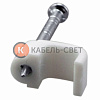 Крепеж кабеля плоский 6 х 4 мм, белый (упак. 20 шт)  REXANT