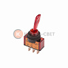 Тумблер 12V 20А (3c) ON-OFF однополюсный с красной подсветкой (ASW-13D) REXANT