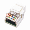 Модуль Keystone Jack RJ-45(8P8C), UTP, CAT 5e, тип 180 градусов, белый REXANT